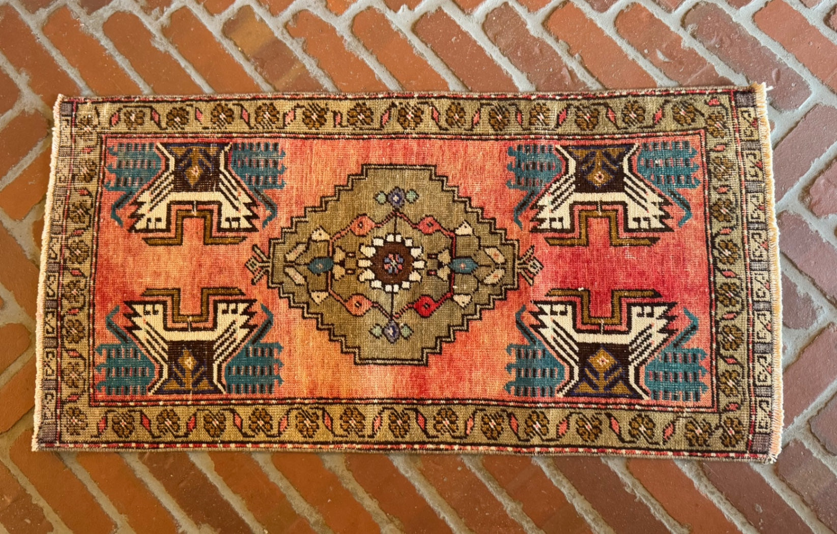Vintage Turkish Rug 3’2” x 1’6”
