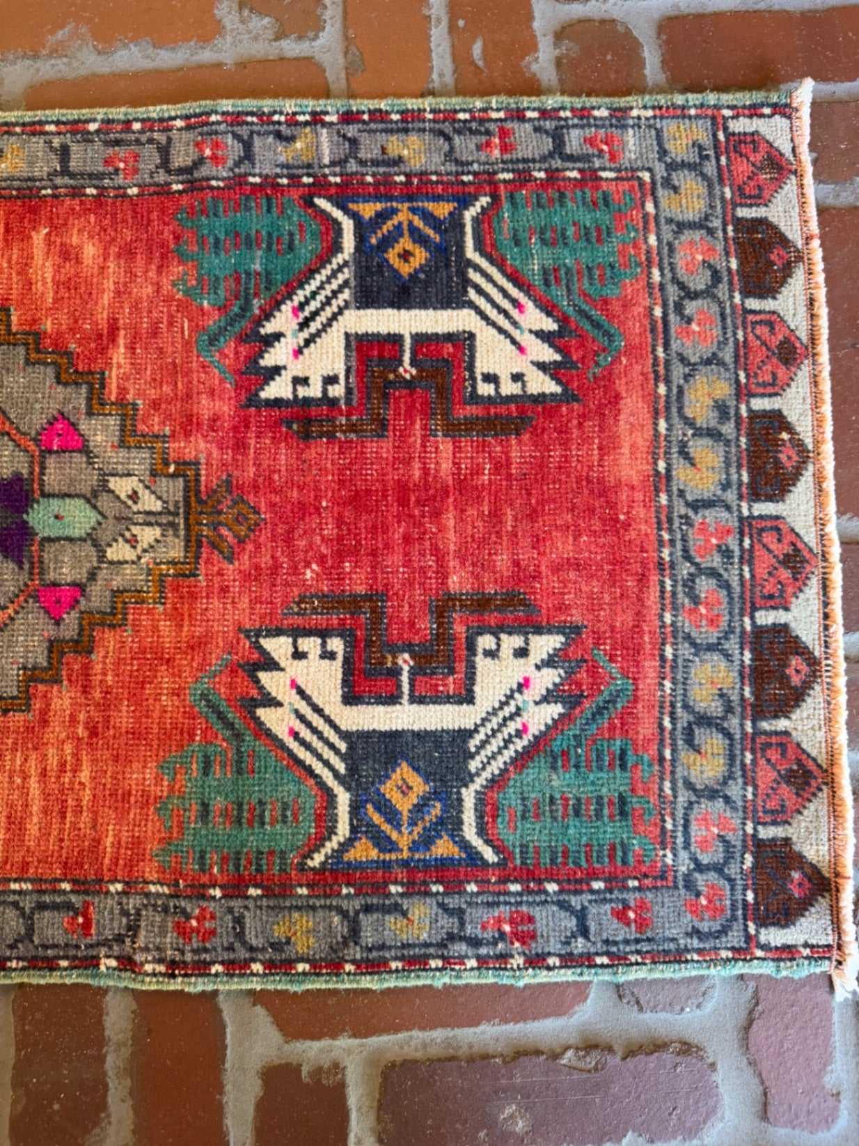 Vintage Turkish Rug 3’7” x 1’8”