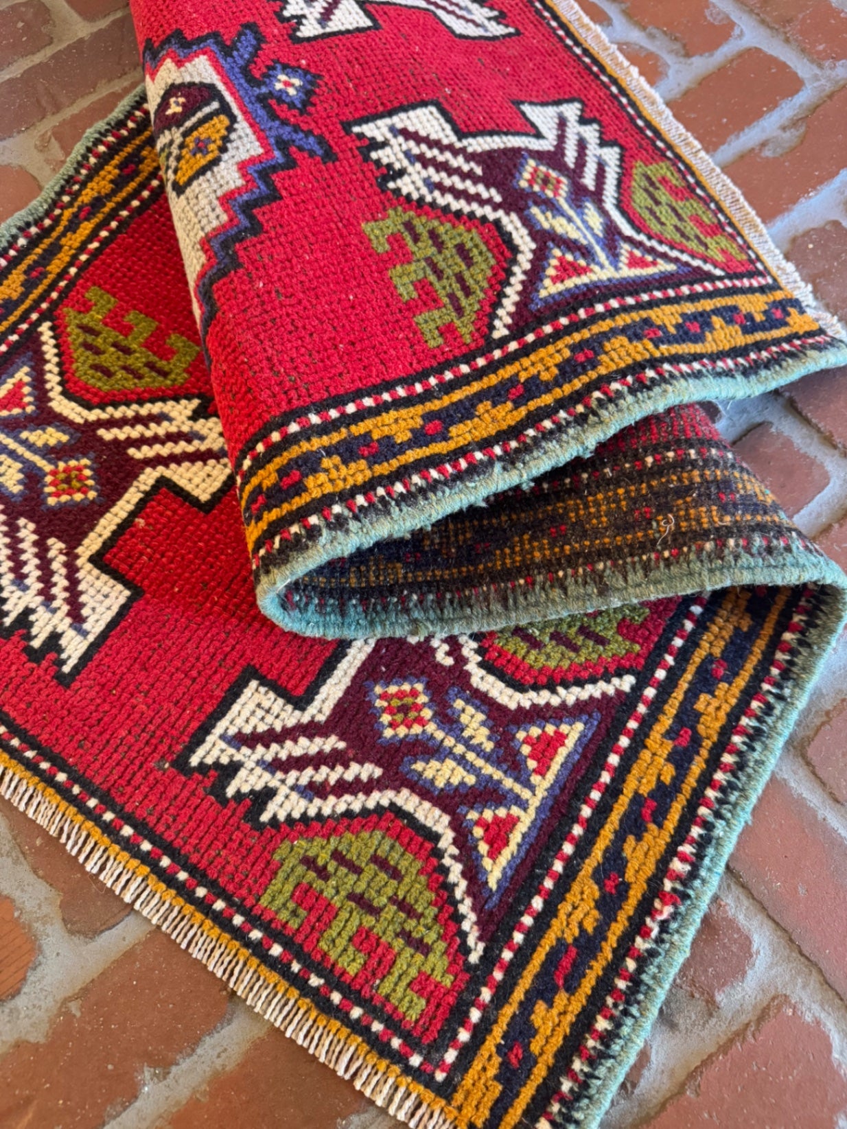 Vintage Turkish Rug 3’3” x 1’9”