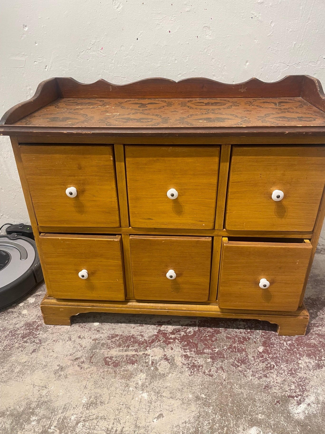 Eagle Topped Small Chest of Drawers