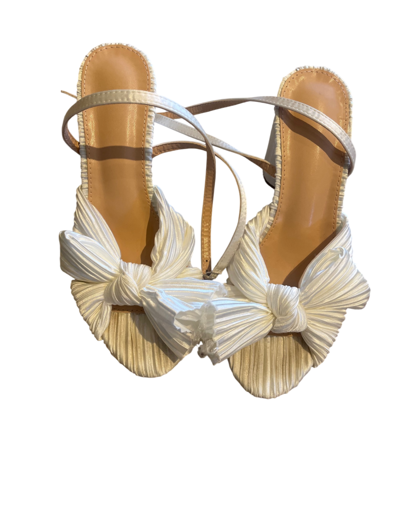 Heeled Sandals 7 Cream/Beige