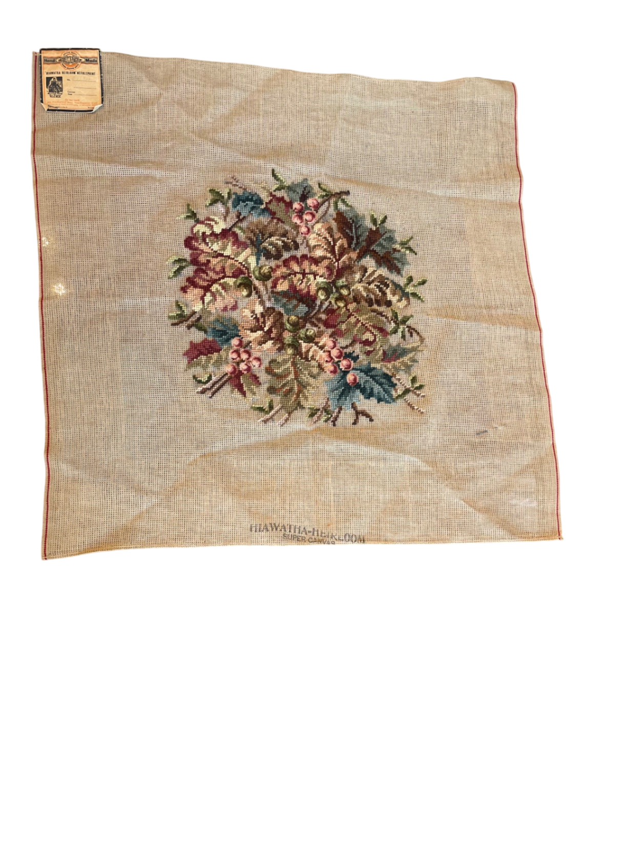 Super Canvas Hawaii-High Attic Textile Art Large Beige with multicolor details