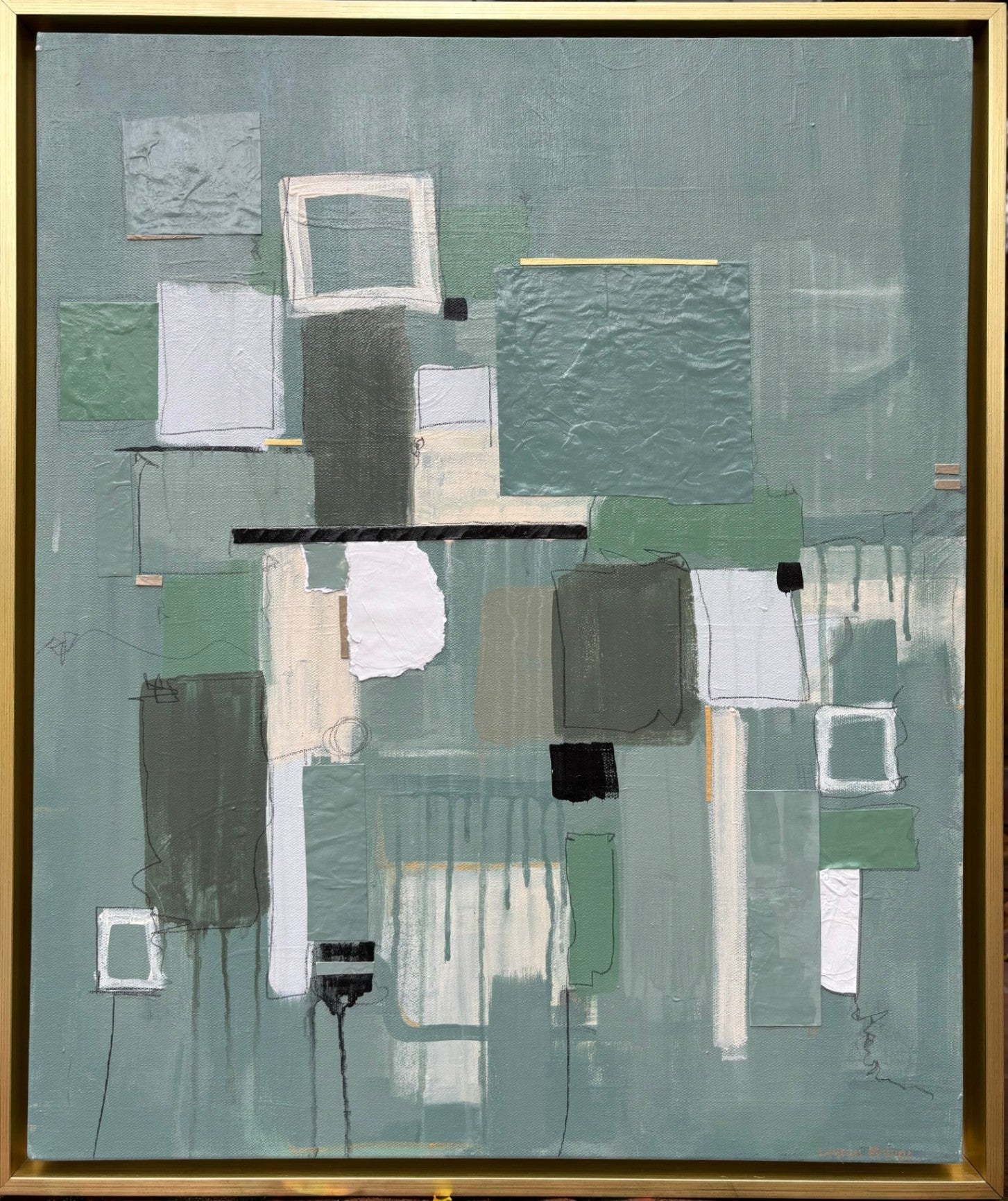 "The Balancing Act" by Lauren Malone, mixed media on canvas, 20x24