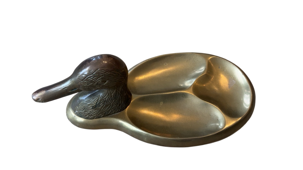 Brass Duck Trinket Dish
