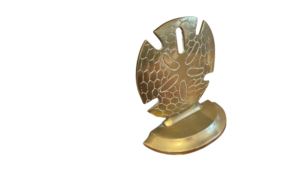 Brass Sand Dollar Bookends