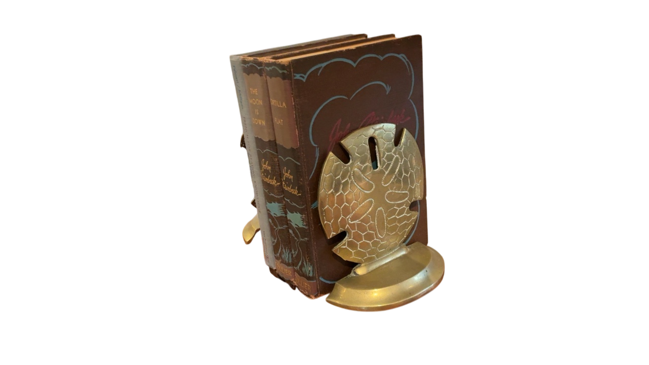 Brass Sand Dollar Bookends