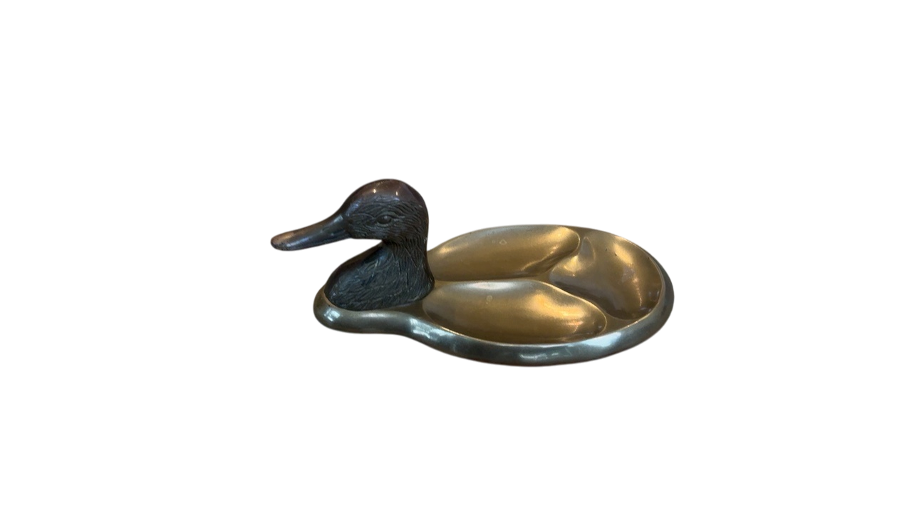 Brass Duck Trinket Dish