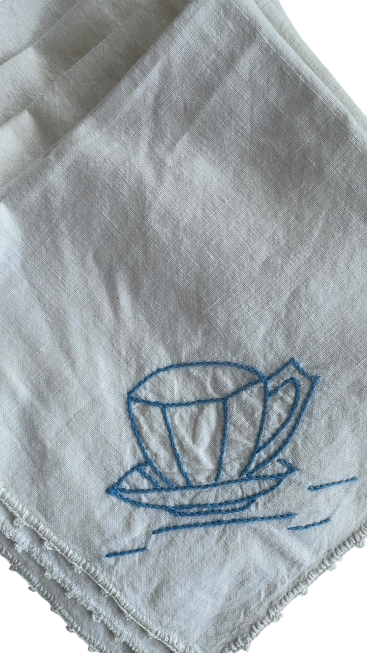 teacup napkins - set of 6