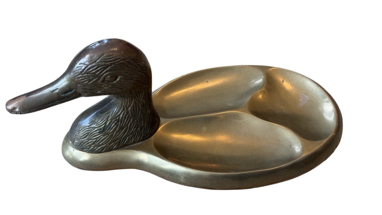 Brass Duck Trinket Dish