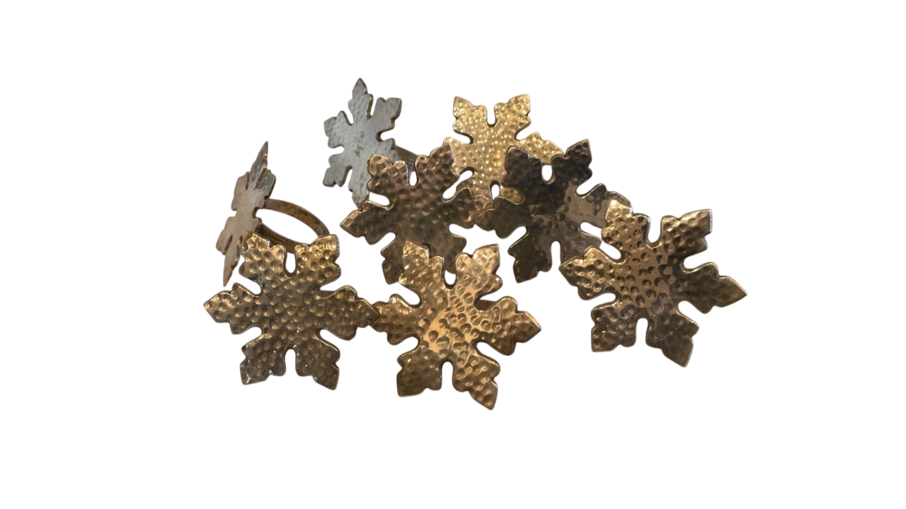 Snowflake napkin rings (set of 8)