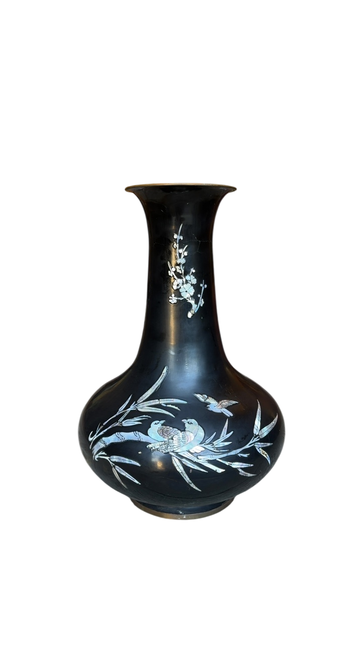 Black inlay vase