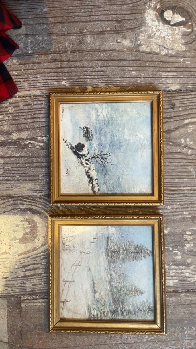 Erin Wiley Oil Paintings (pair)