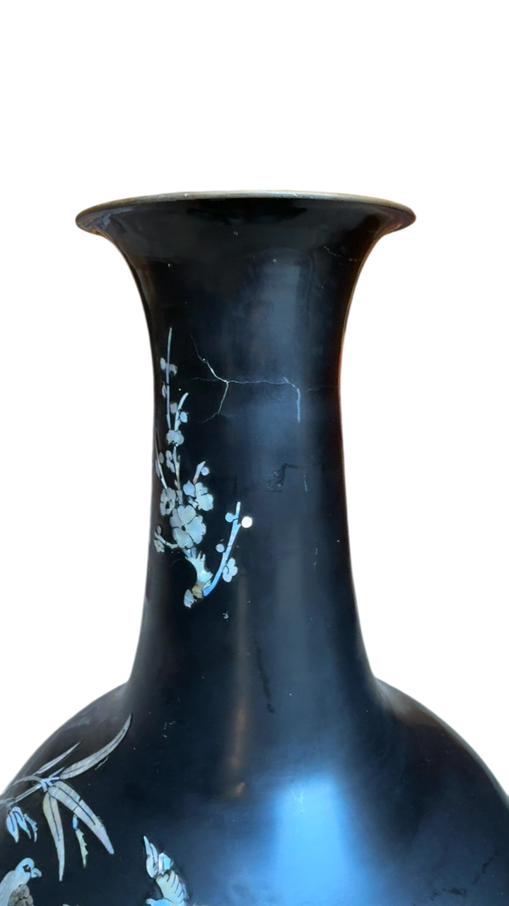 Black inlay vase