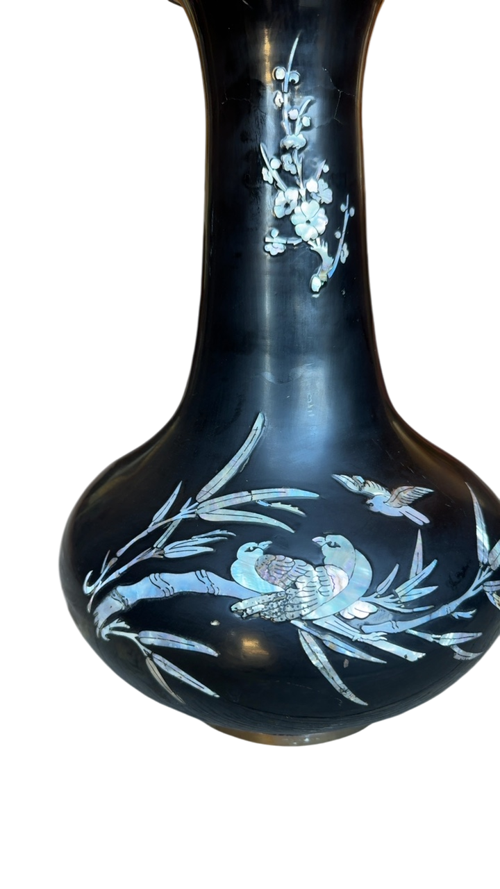 Black inlay vase