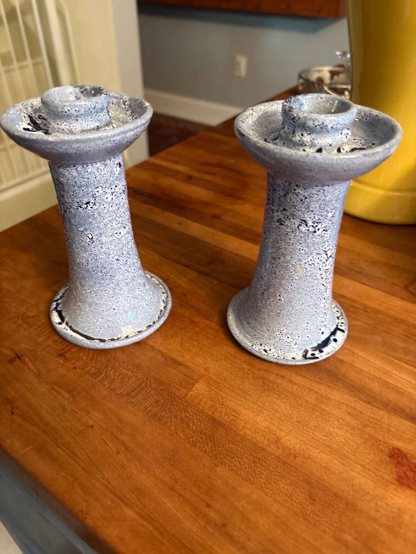 Gray Candlestick Holders