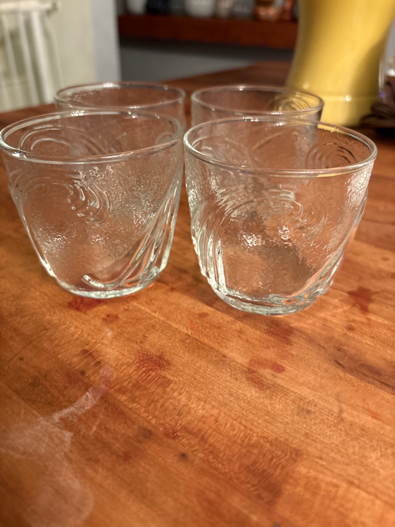 Set of 4 Clear Glasses