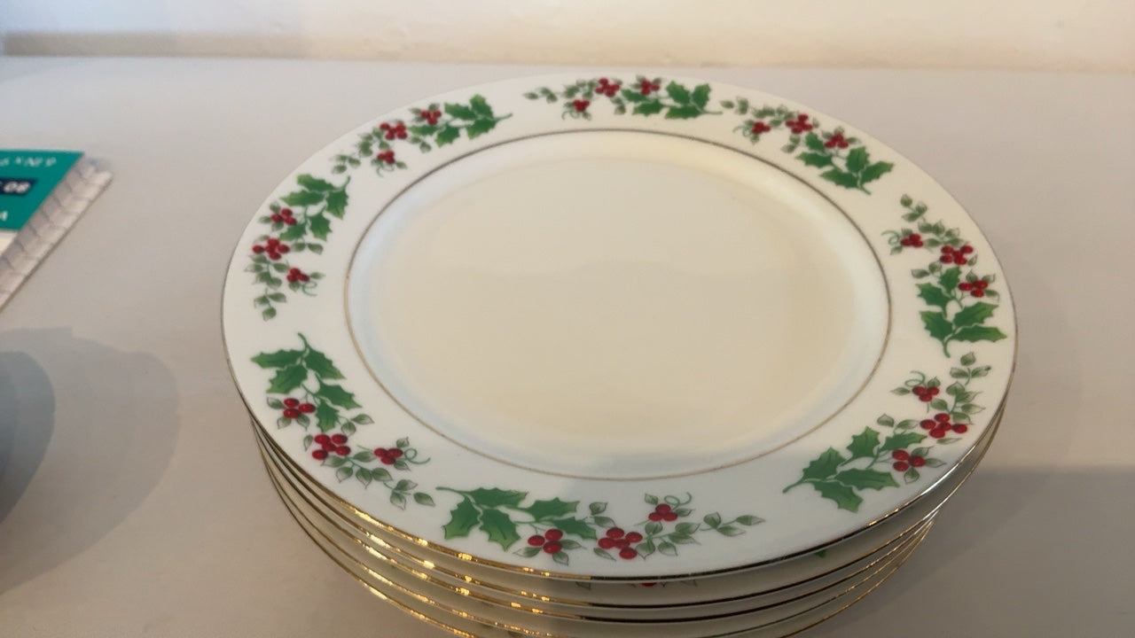 Christmas Salad Plates - set of 5