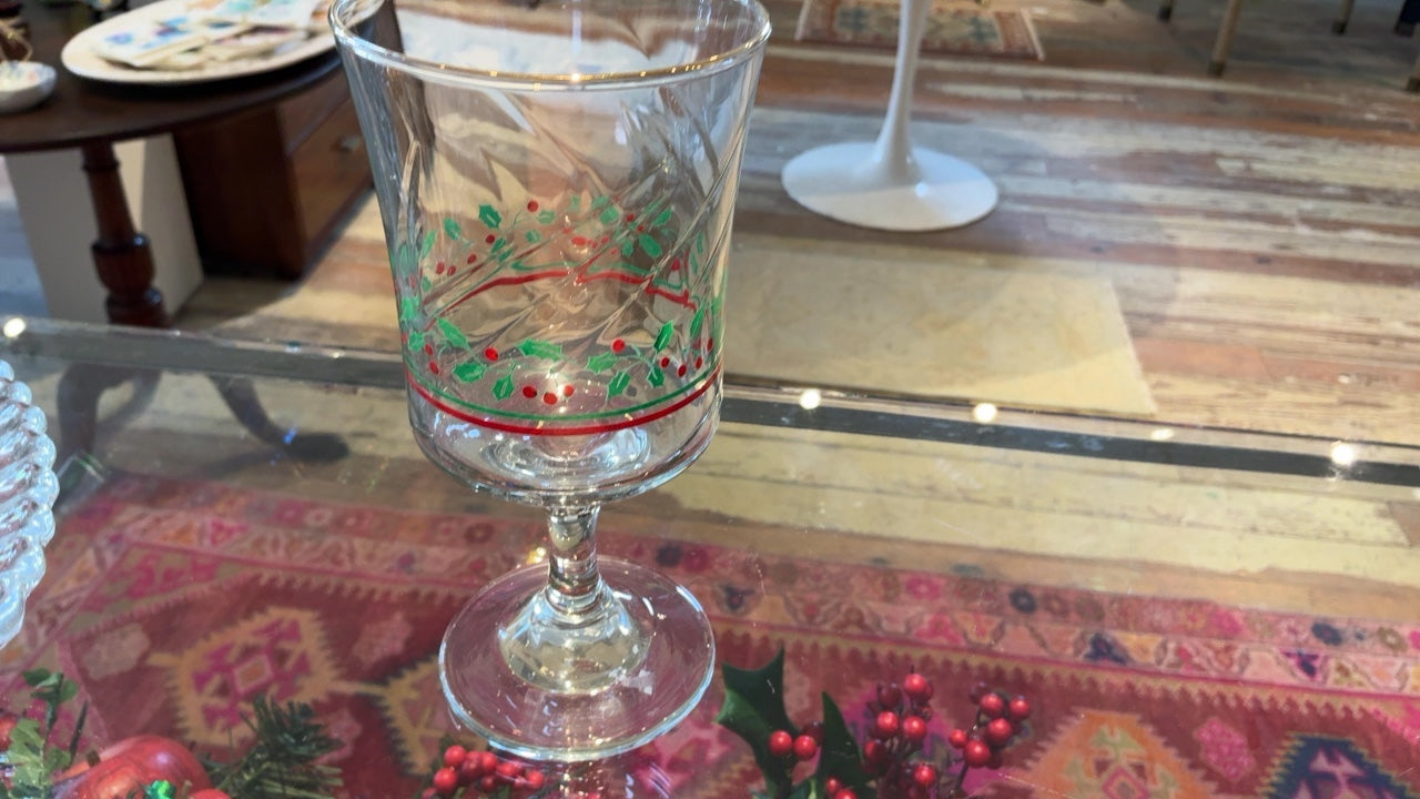 Holly Glassware Set of 4 