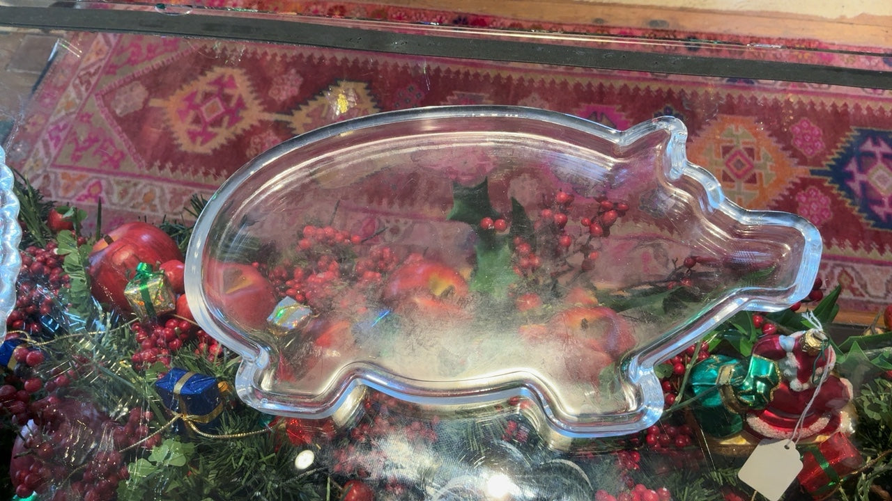 Glass Pig Platter