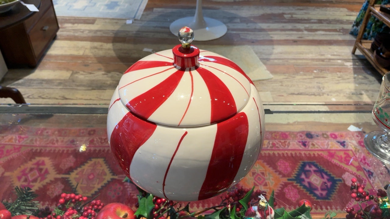 Candy Cane Cookie Jar