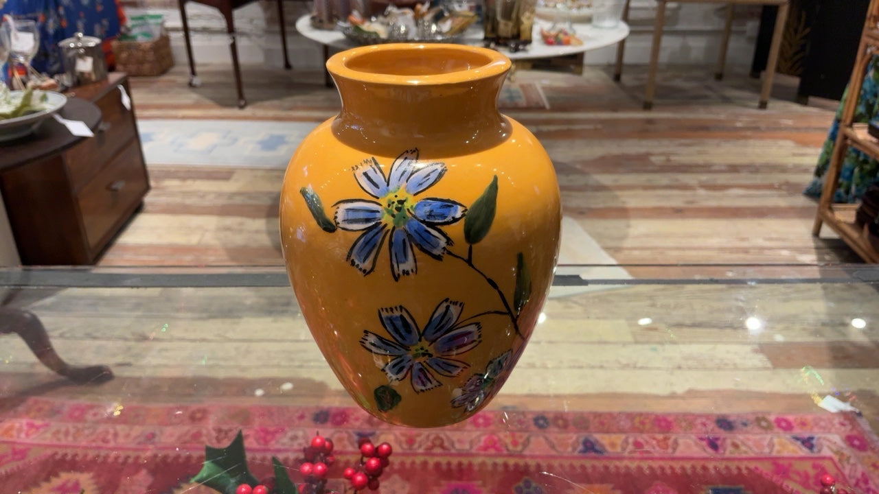 Yellow Ceramic Vase 