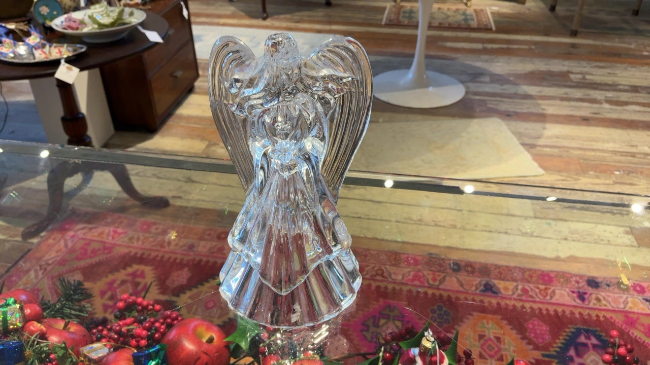 Glass Angel Candle Holder