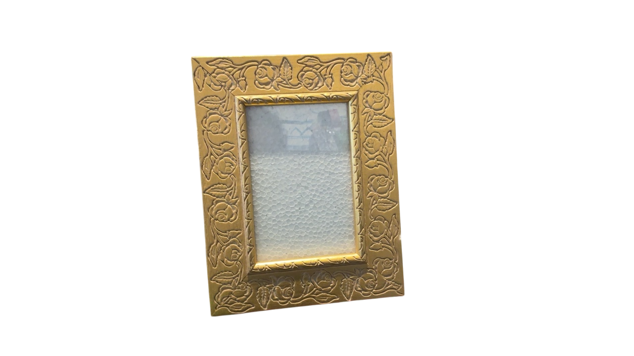 Gold rose picture frame
