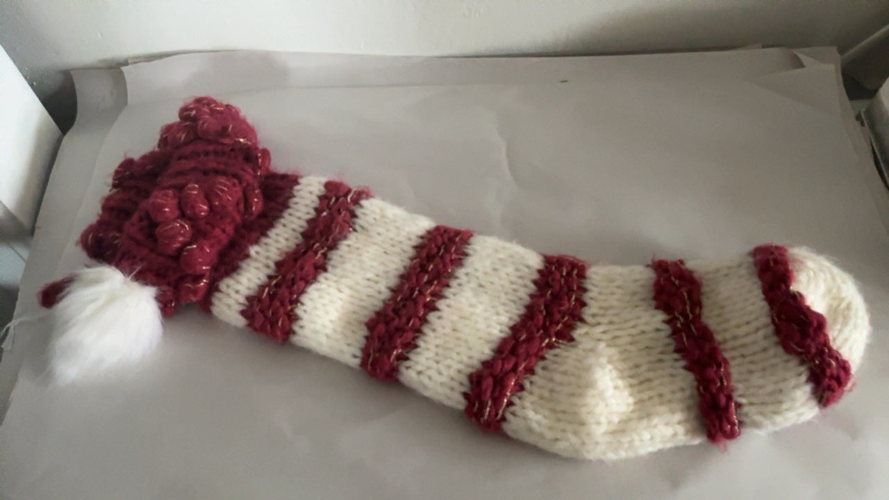 Red and White Stocking