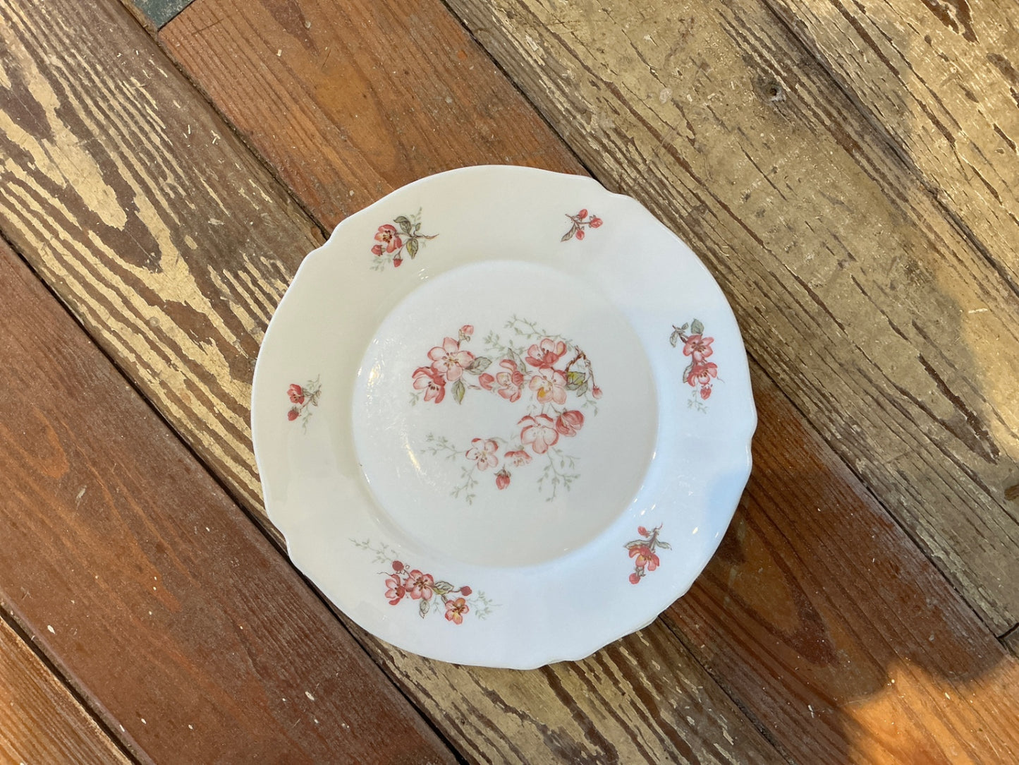 Pink and White Floral Dinner Plates