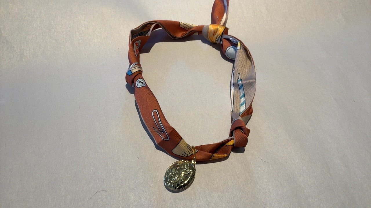 Locket Pendant with Paper clip Scarf