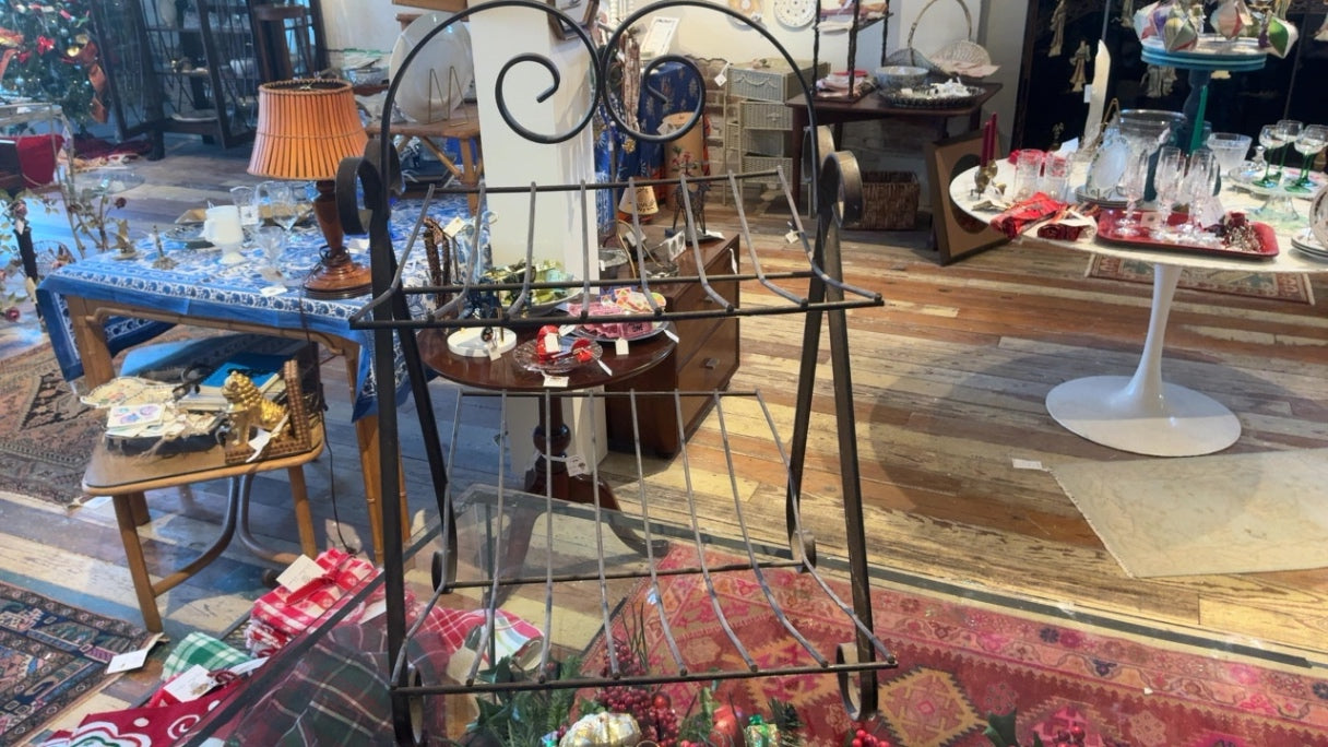 2 Tier Wrought Iron Magazine Rack