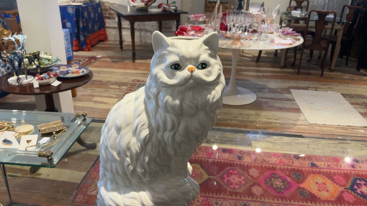 Ceramic Cat Vase