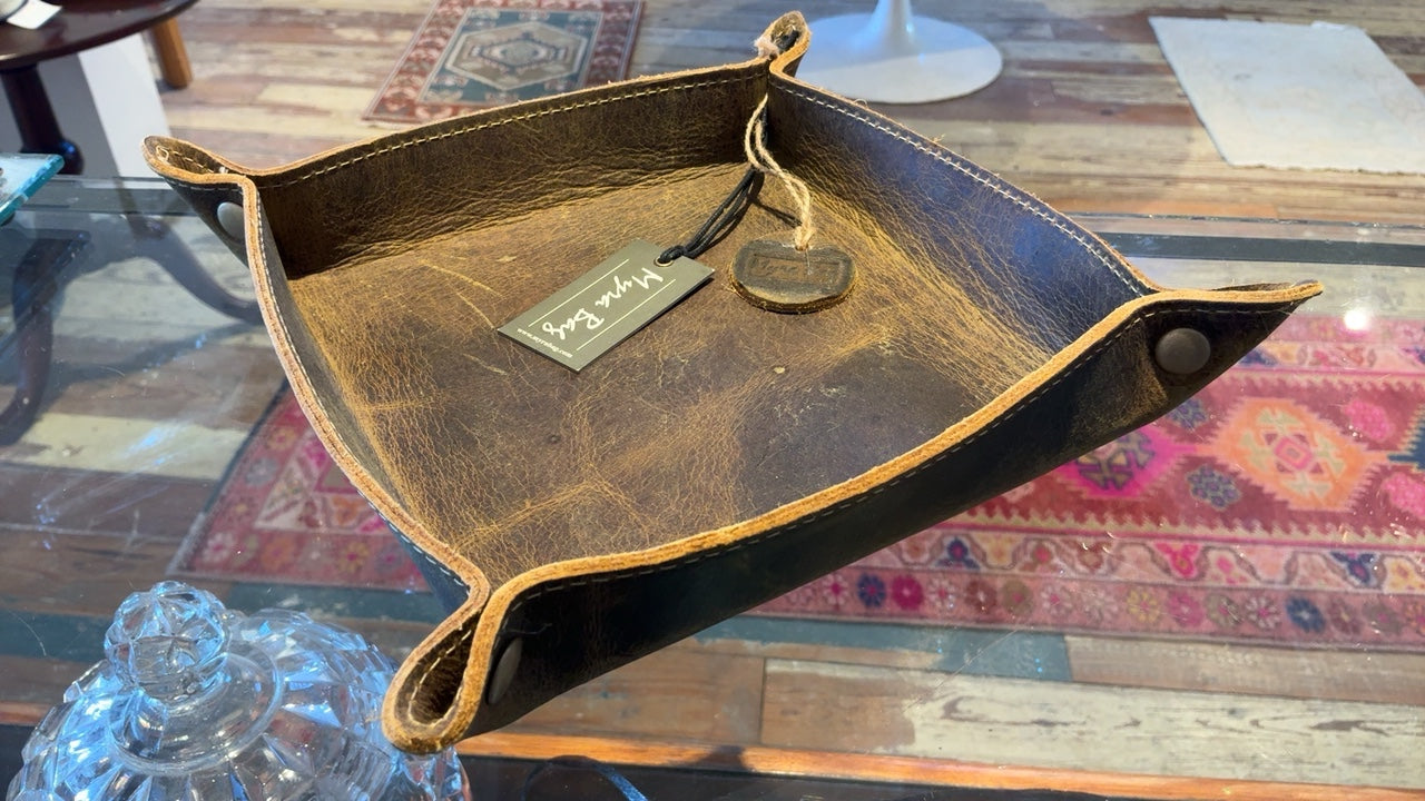 Brown Leather Tray 