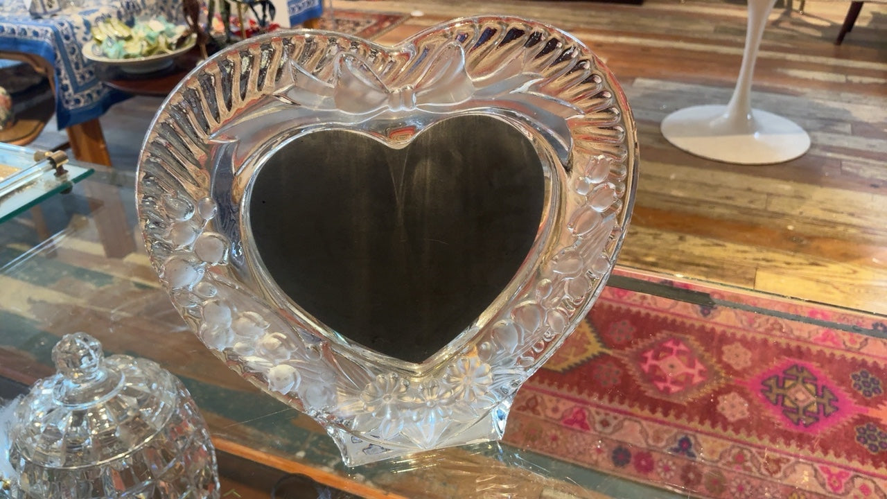 Glass Heart Picture Frame 