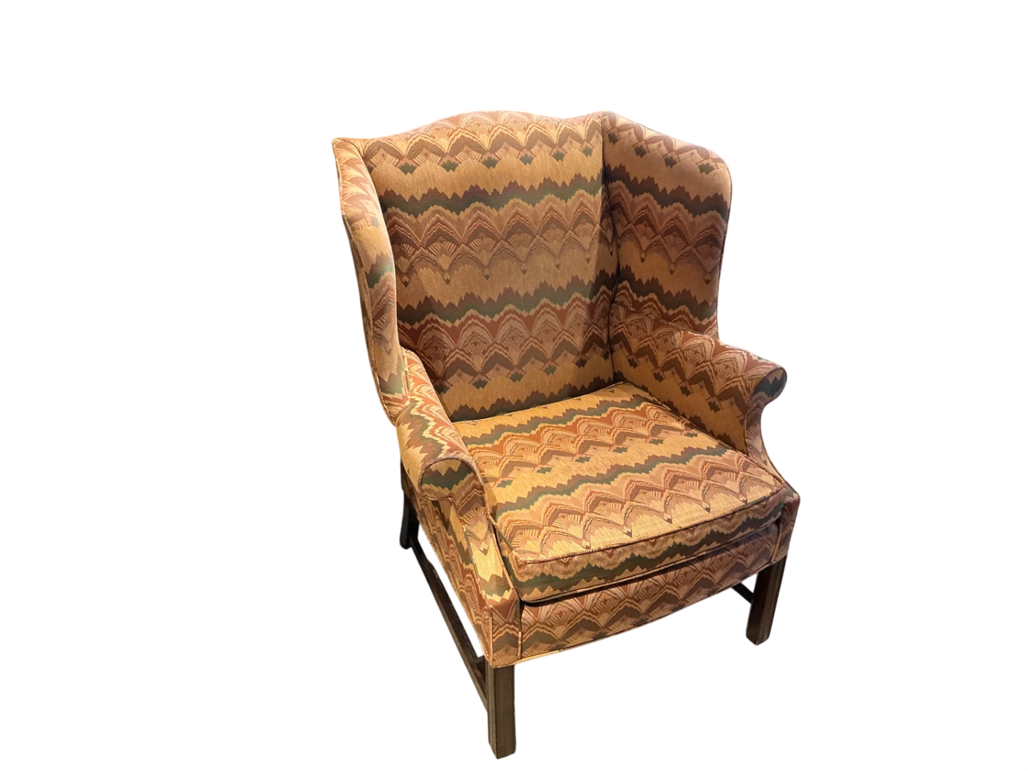 Chevron Wingback Chair 31” x 25” x 34” 