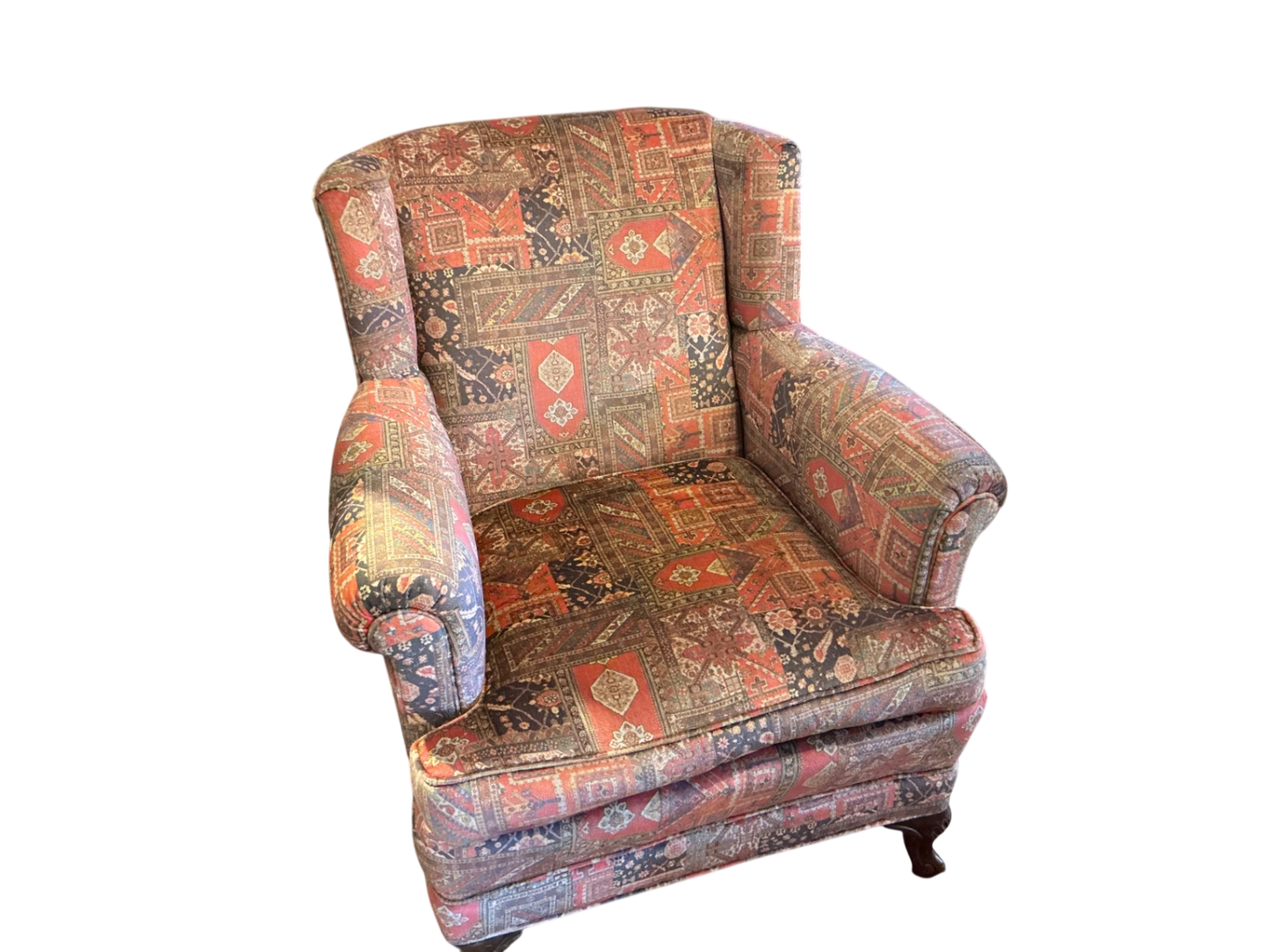Tapestry Inspired Chair 34” x 31” x 31” Multicolor