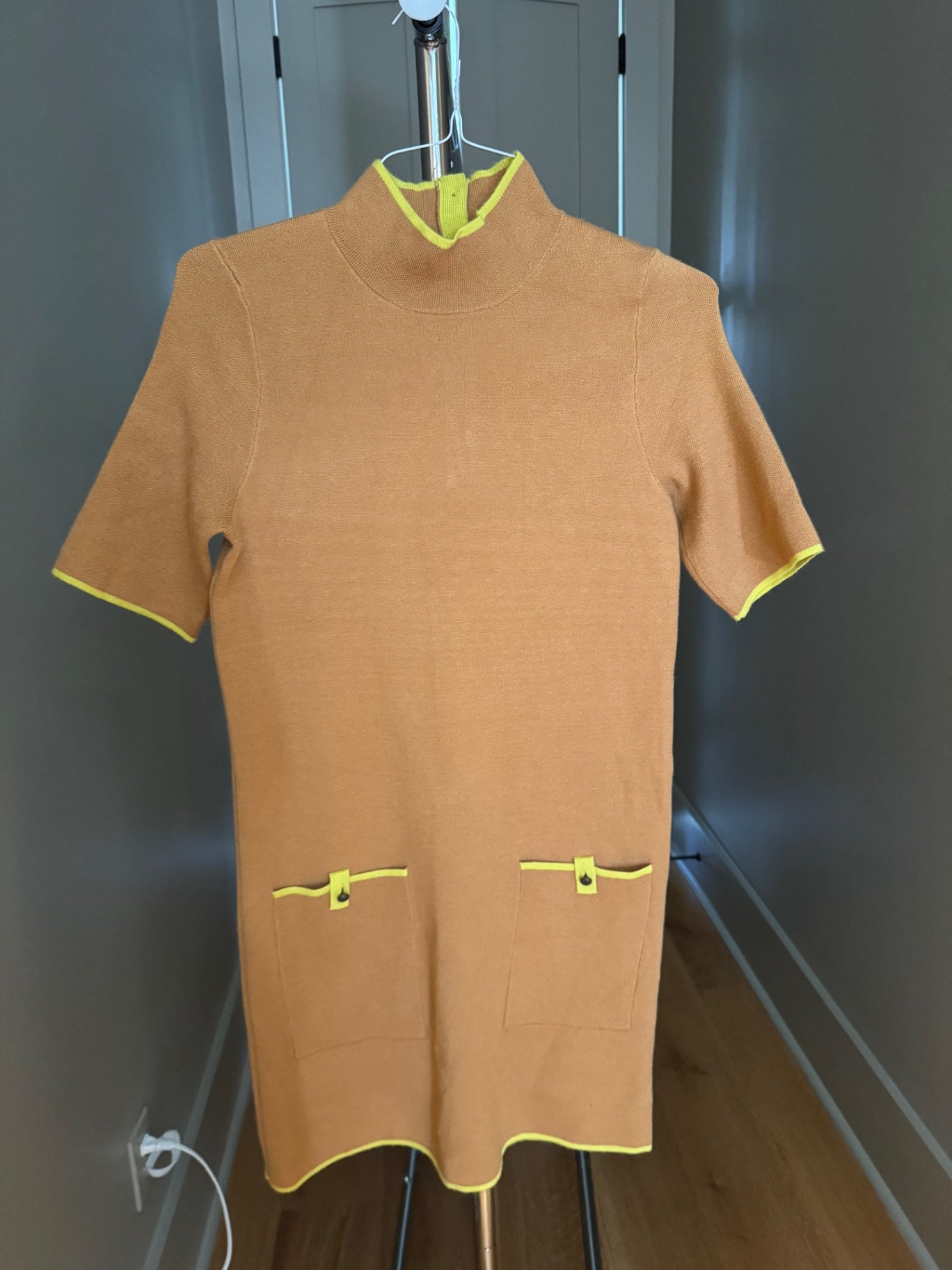 Lindsey Black Dress Small Orange