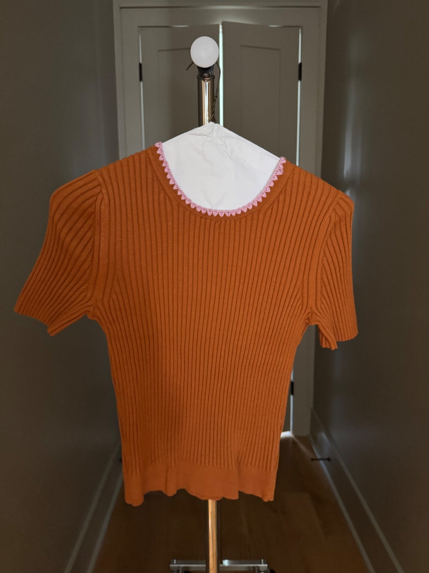 Lindsey Black Shirt Medium Orange