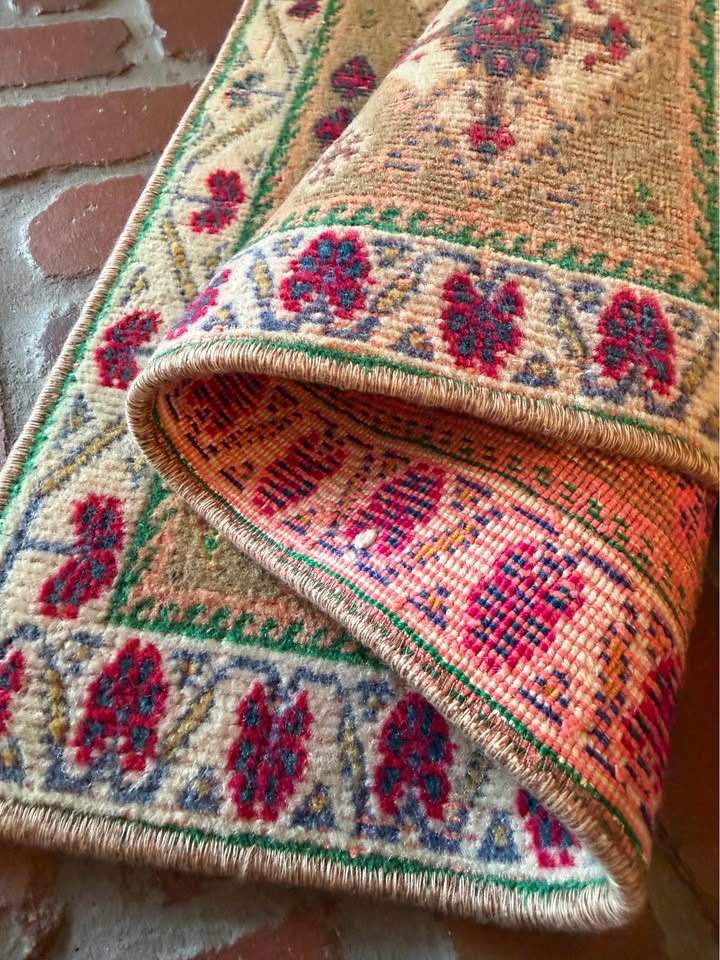 Vintage Square Rug, 1'11" x 1'10"