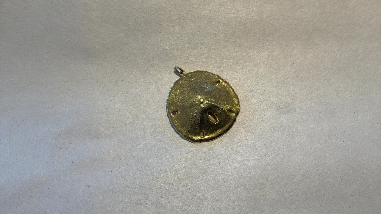 Gold Sand Dollar Charm