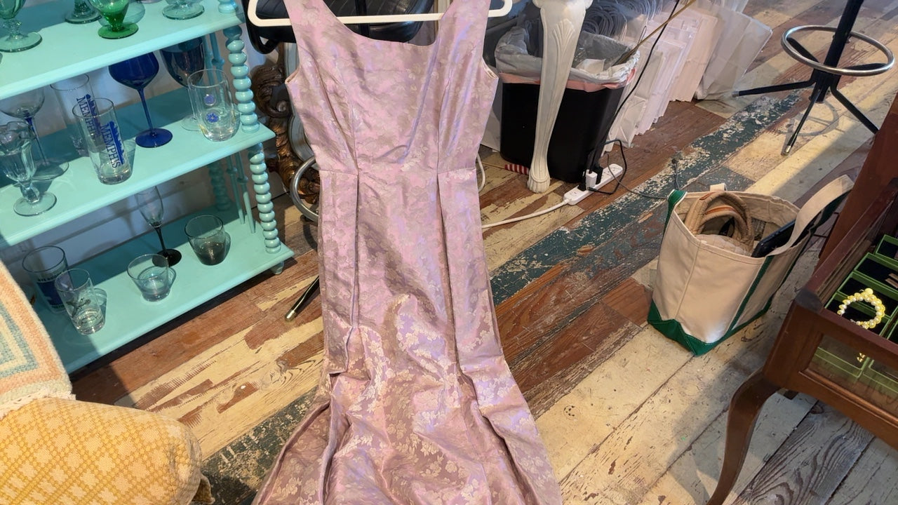 Lilac Jacquard Gown