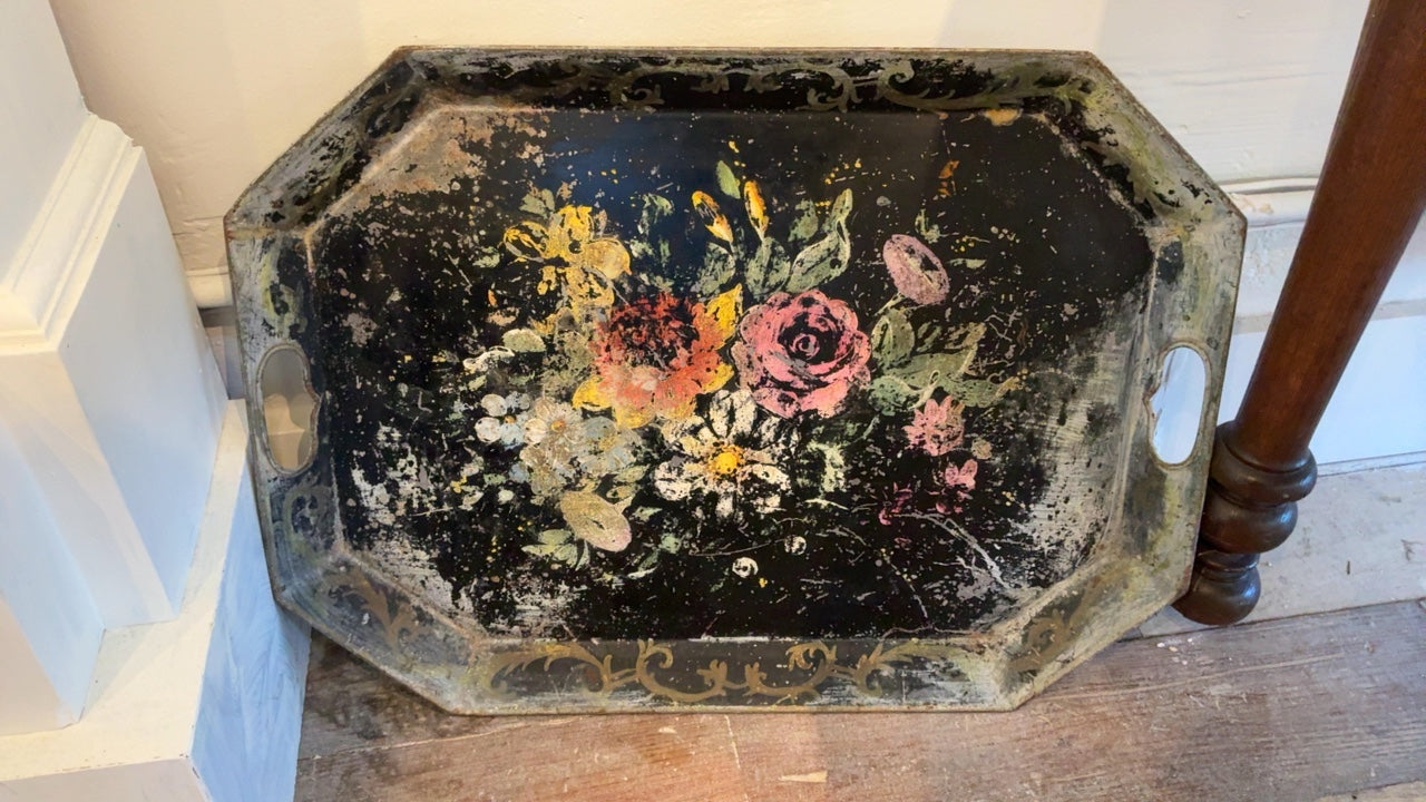 Rustic Floral Serving Tray