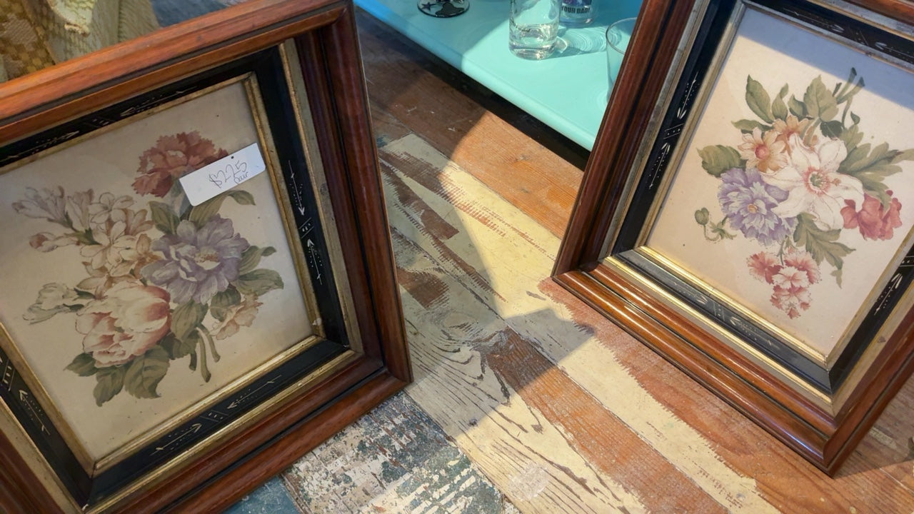Floral Art Pair