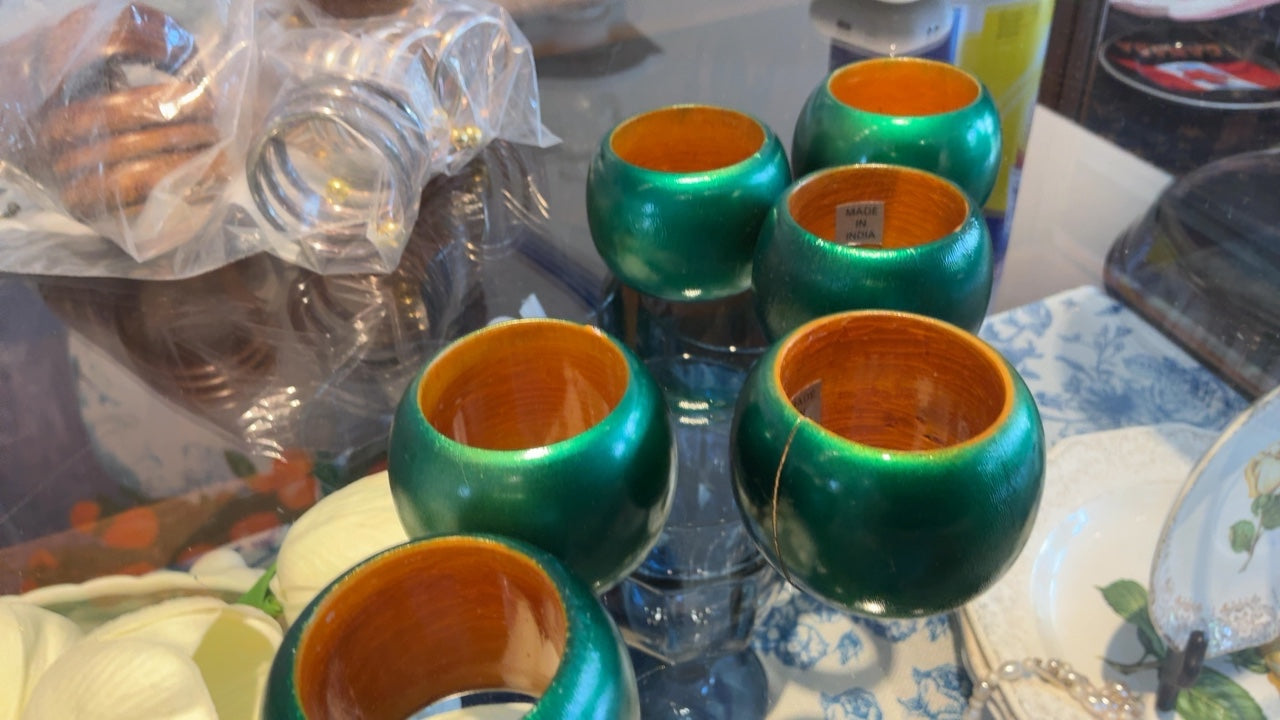 Green Napkin Rings (6)