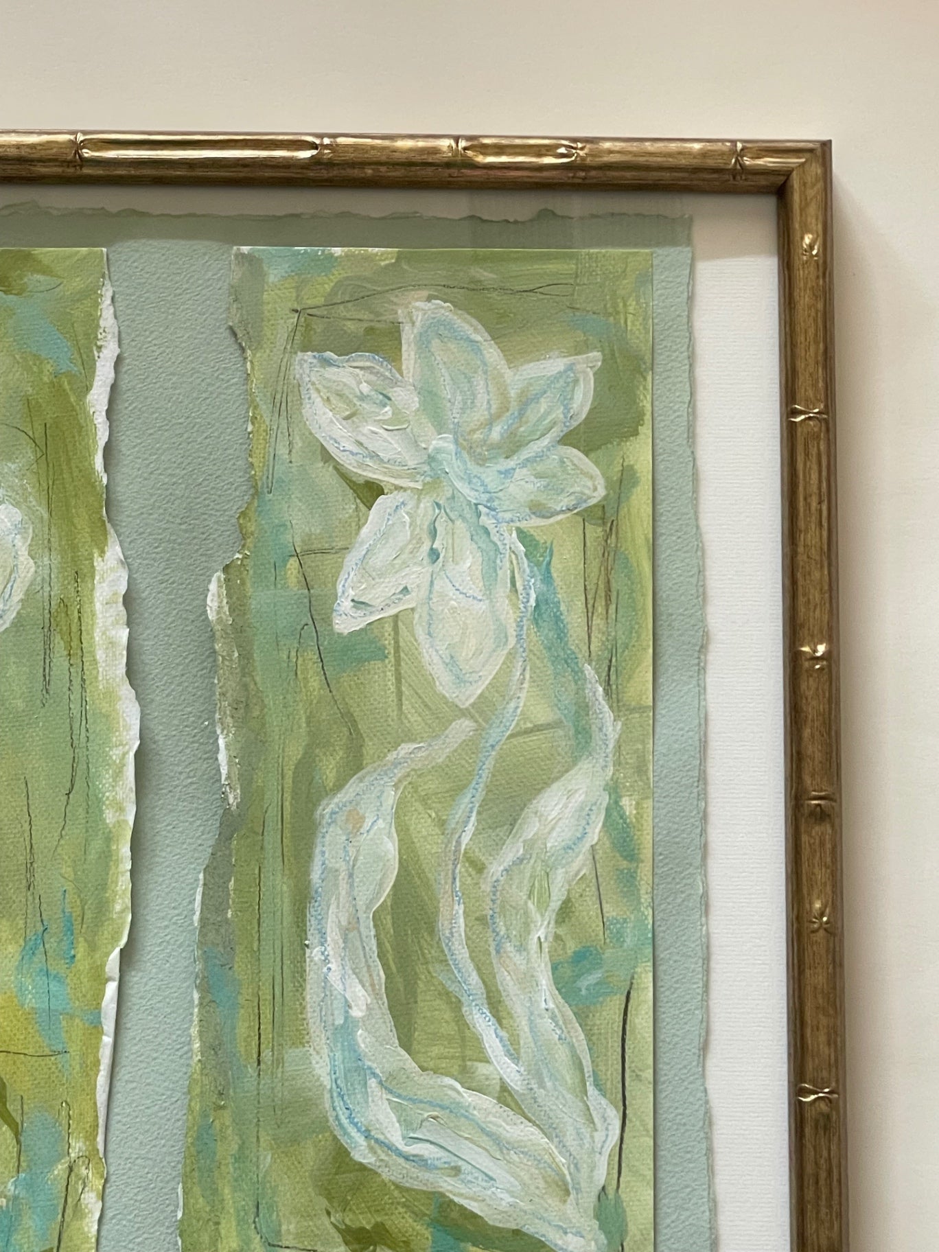 Tara Burt Art 18x18 Blue and Green