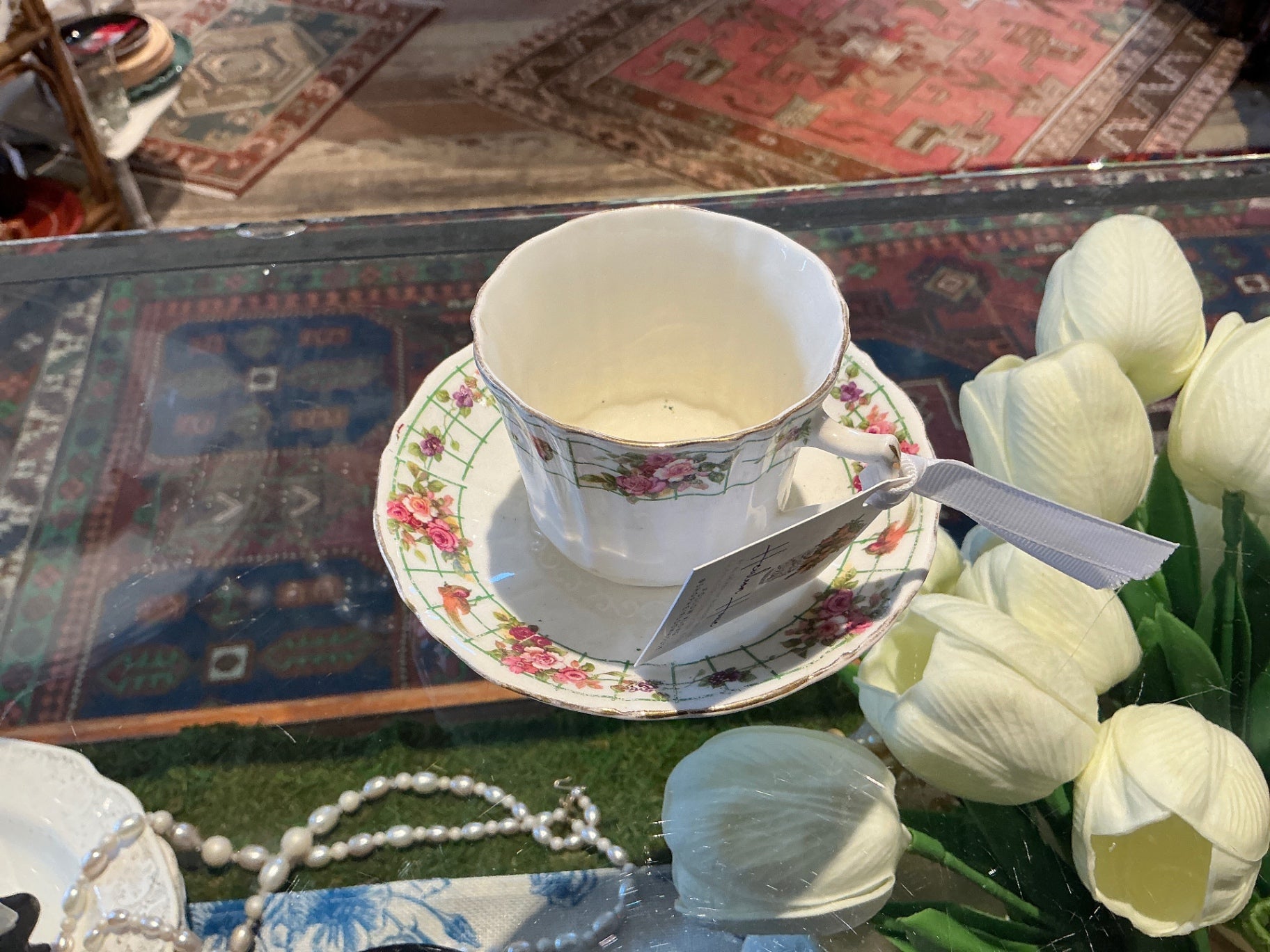Pink Flower Cup/Saucer