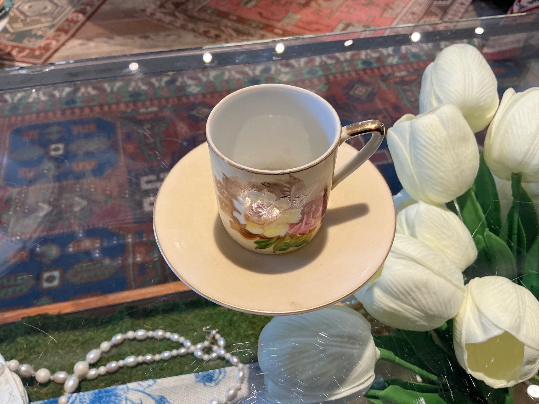 2 Demitasse Cups/Saucers