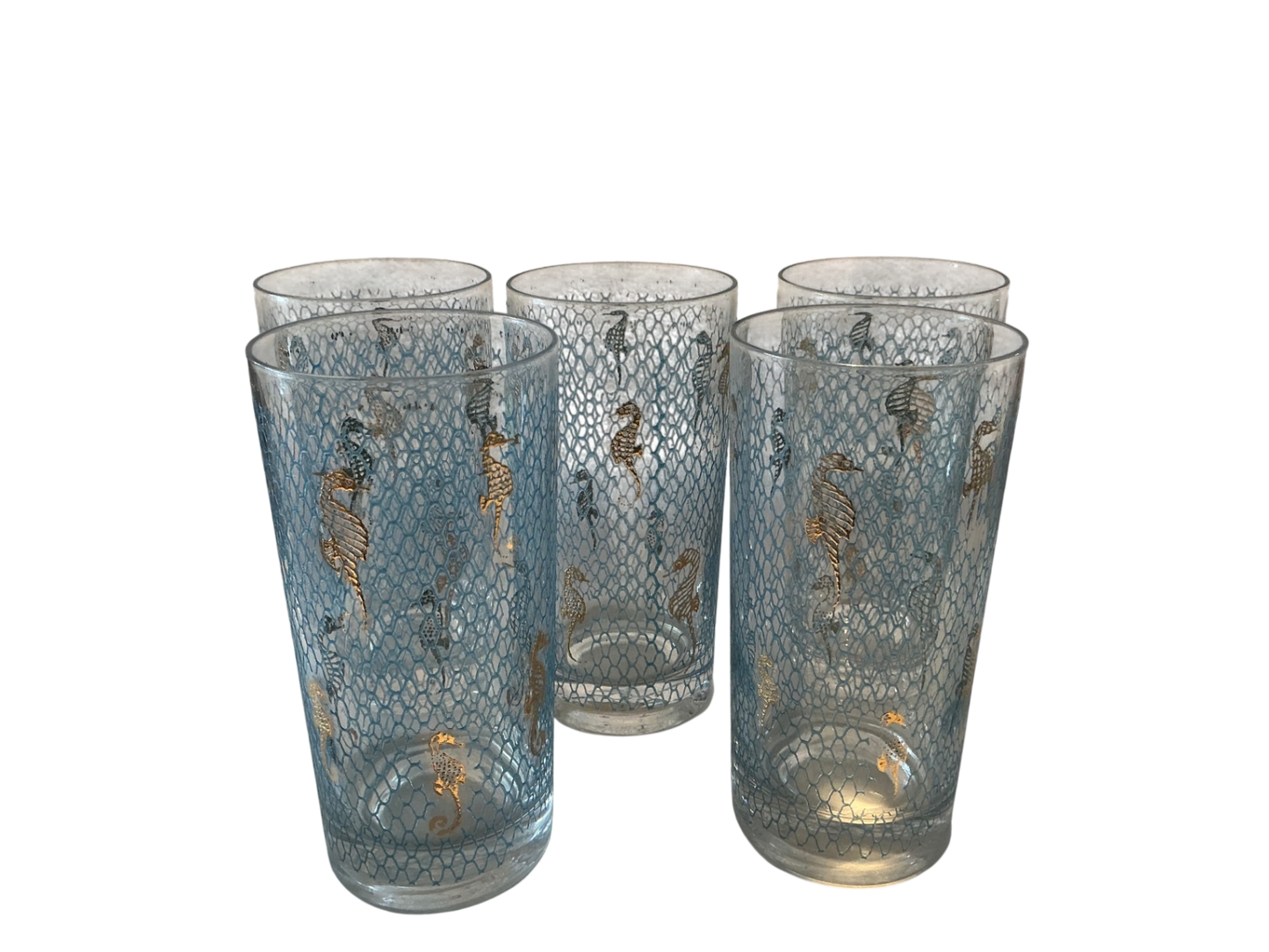 Rare Vintage Culver Seafare Highball Glasses (5)