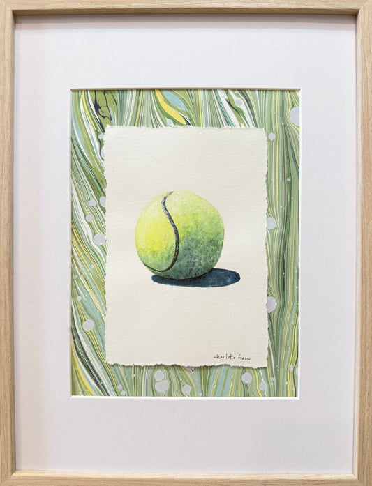 Green Marbled Tennis Ball