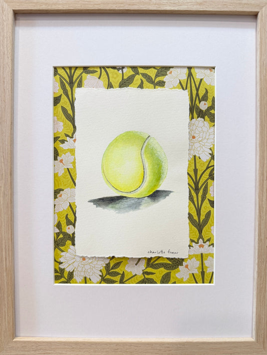 Yellow Floral Tennis Ball